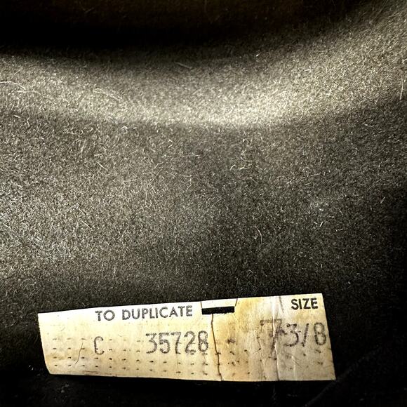 Vintage St. Regis Long Oval Hat Fedora Wool Water Repellent 70s Brown 7 3/8 - Picture 5 of 7